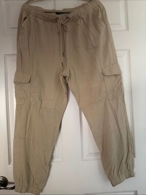 Rewash Tan Cargo Jogger Pants